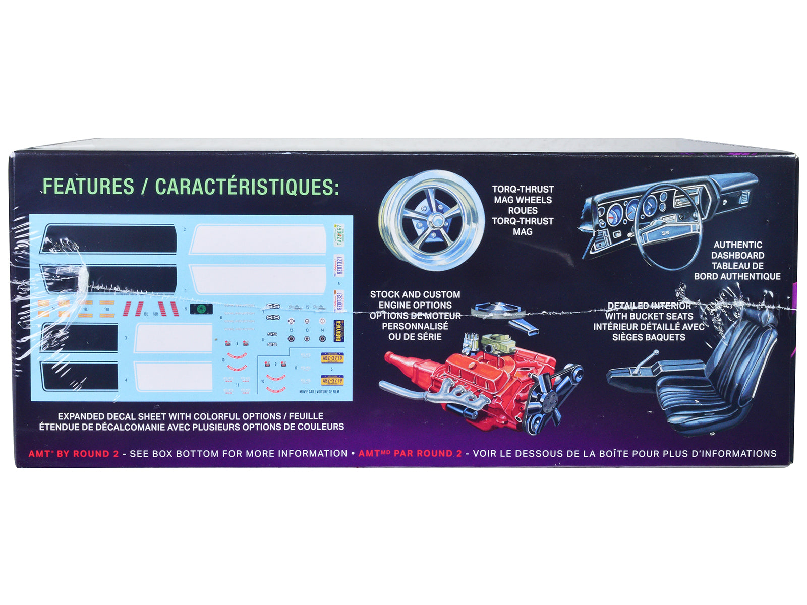 Skill 2 Model Kit 1970 Chevrolet Chevelle SS &quot;John Wick&quot; (2014) Movie 1/25 Scale Model by AMT