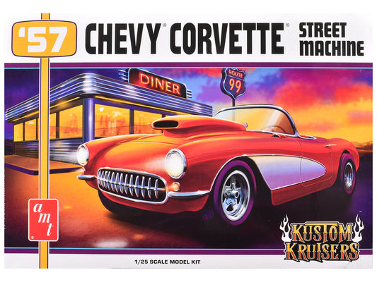 Skill 2 Model Kit 1957 Chevrolet Corvette Street Machine &quot;Kustom Kruisers&quot; Series 1/25 Scale Model by AMT