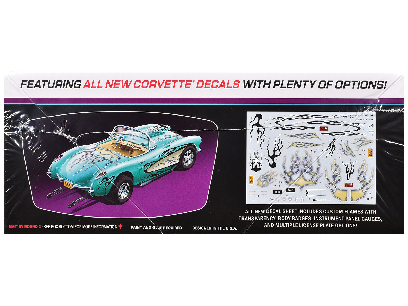 Skill 2 Model Kit 1957 Chevrolet Corvette Street Machine &quot;Kustom Kruisers&quot; Series 1/25 Scale Model by AMT