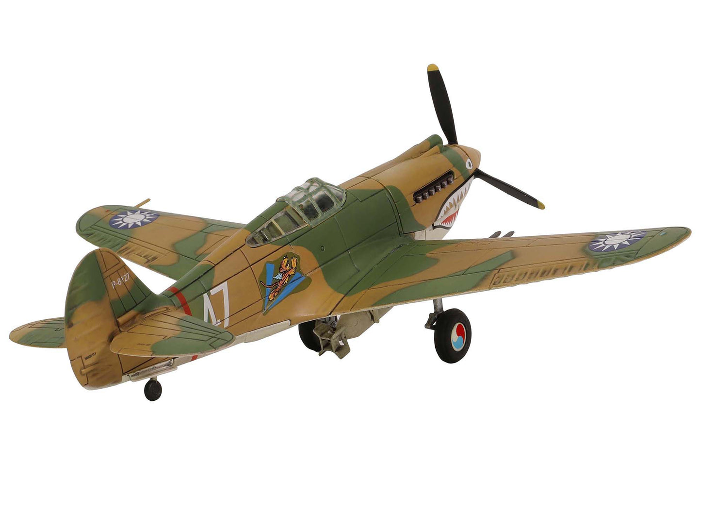Curtiss P-40B HAWK 81A-2 Aircraft Fighter &quot;3rd Pursuit Squadron American Volunteer Group P-8127 Serial : 47 China&quot; (June 1942) &quot;WW2 Aircrafts Series&quot; 1/72 Diecast Model by Forces of Valor