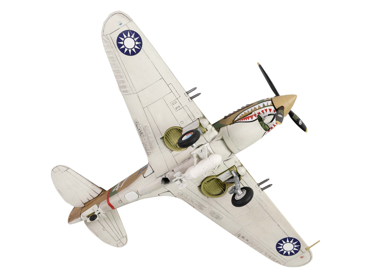 Curtiss P-40B HAWK 81A-2 Aircraft Fighter &quot;3rd Pursuit Squadron American Volunteer Group P-8127 Serial : 47 China&quot; (June 1942) &quot;WW2 Aircrafts Series&quot; 1/72 Diecast Model by Forces of Valor