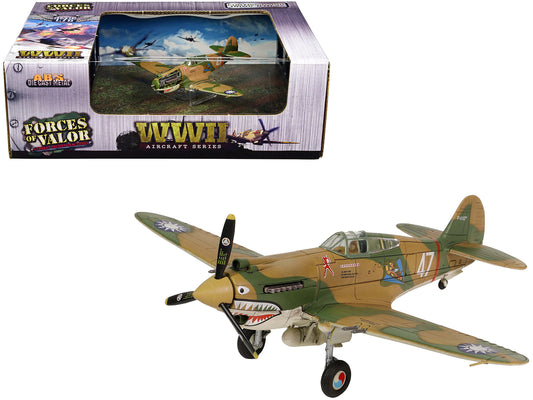 Curtiss P-40B HAWK 81A-2 Aircraft Fighter &quot;3rd Pursuit Squadron American Volunteer Group P-8127 Serial : 47 China&quot; (June 1942) &quot;WW2 Aircrafts Series&quot; 1/72 Diecast Model by Forces of Valor
