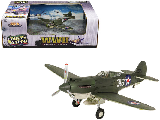 Curtiss P-40B HAWK 81A-2 (P-8127) Aircraft Fighter &quot;47th Pursuit Squadron (15th Pursuit Group) Serial : 316/15P Hawaiian Islands Pearl Habor&quot; (7 December 1941) &quot;WW2 Aircrafts Series&quot; 1/72 Diecast Model by Forces of Valor
