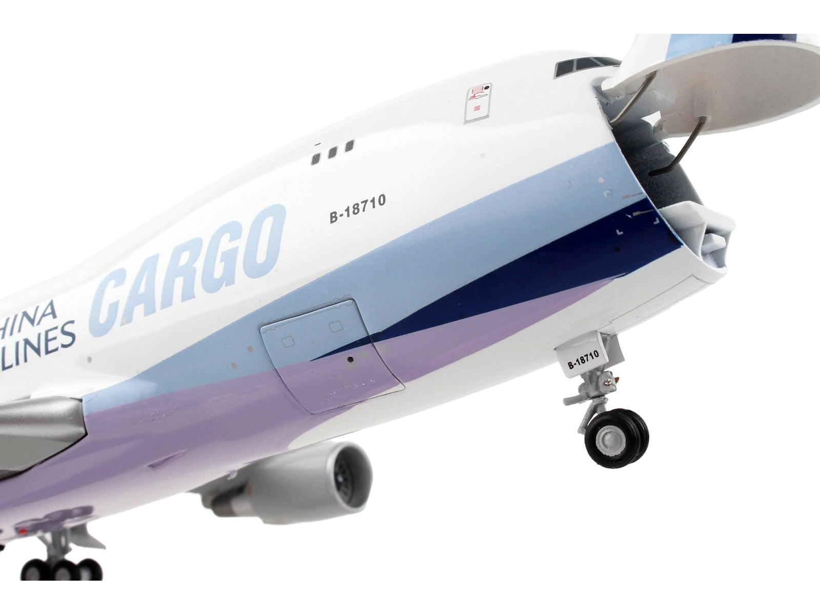 Boeing 747-400F Commercial Aircraft &quot;China Airlines Cargo&quot; White with Purple Tail &quot;Gemini 200 - Interactive&quot; Series 1/200 Diecast Model Airplane by GeminiJets