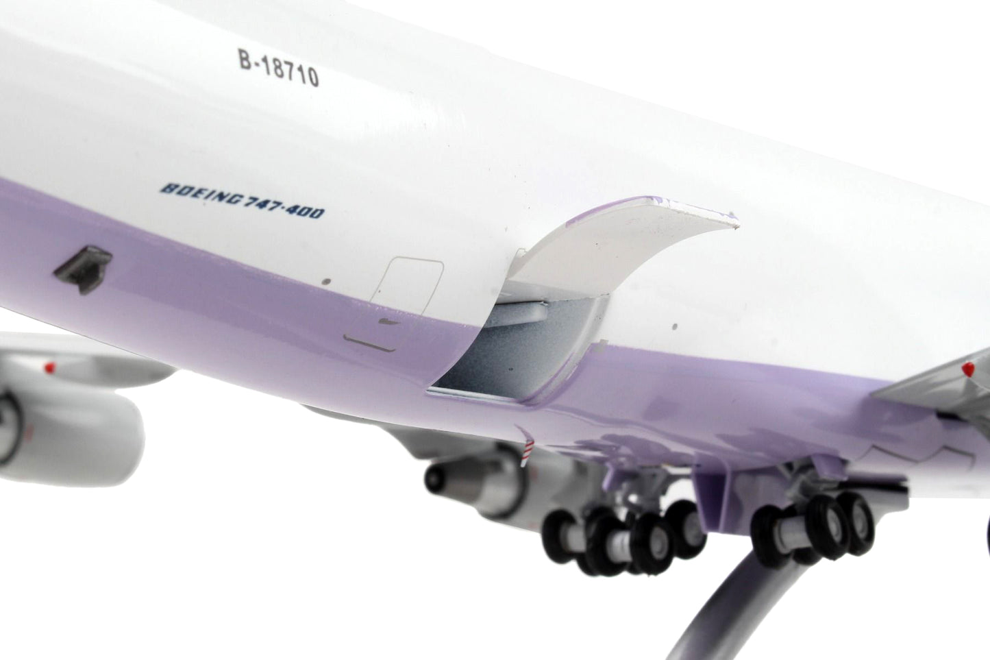 Boeing 747-400F Commercial Aircraft &quot;China Airlines Cargo&quot; White with Purple Tail &quot;Gemini 200 - Interactive&quot; Series 1/200 Diecast Model Airplane by GeminiJets