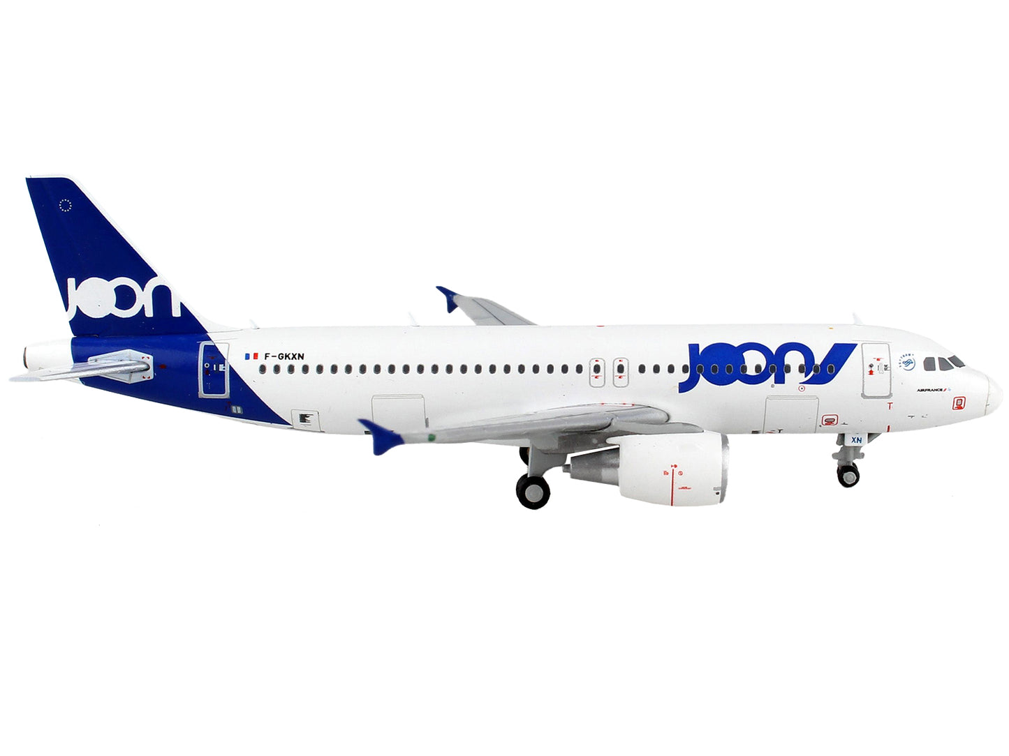 Airbus A320 Commercial Aircraft &quot;Joon&quot; White with Blue Tail 1/400 Diecast Model Airplane by GeminiJets