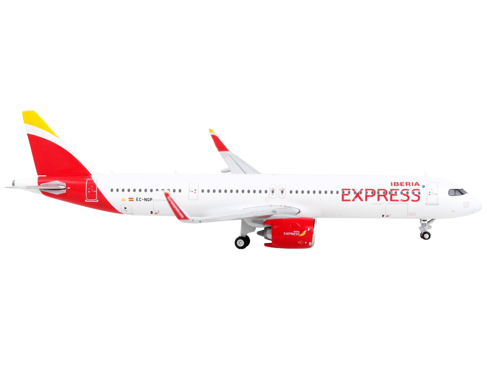 Airbus A321neo Commercial Aircraft &quot;Iberia Express&quot; White with Red Tail 1/400 Diecast Model Airplane by GeminiJets
