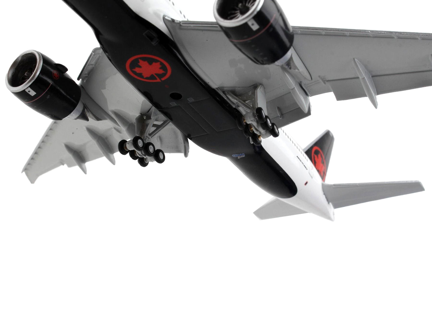 Boeing 777-200LR Commercial Aircraft with Flaps Down &quot;Air Canada&quot; White with Black Tail 1/400 Diecast Model Airplane by GeminiJets