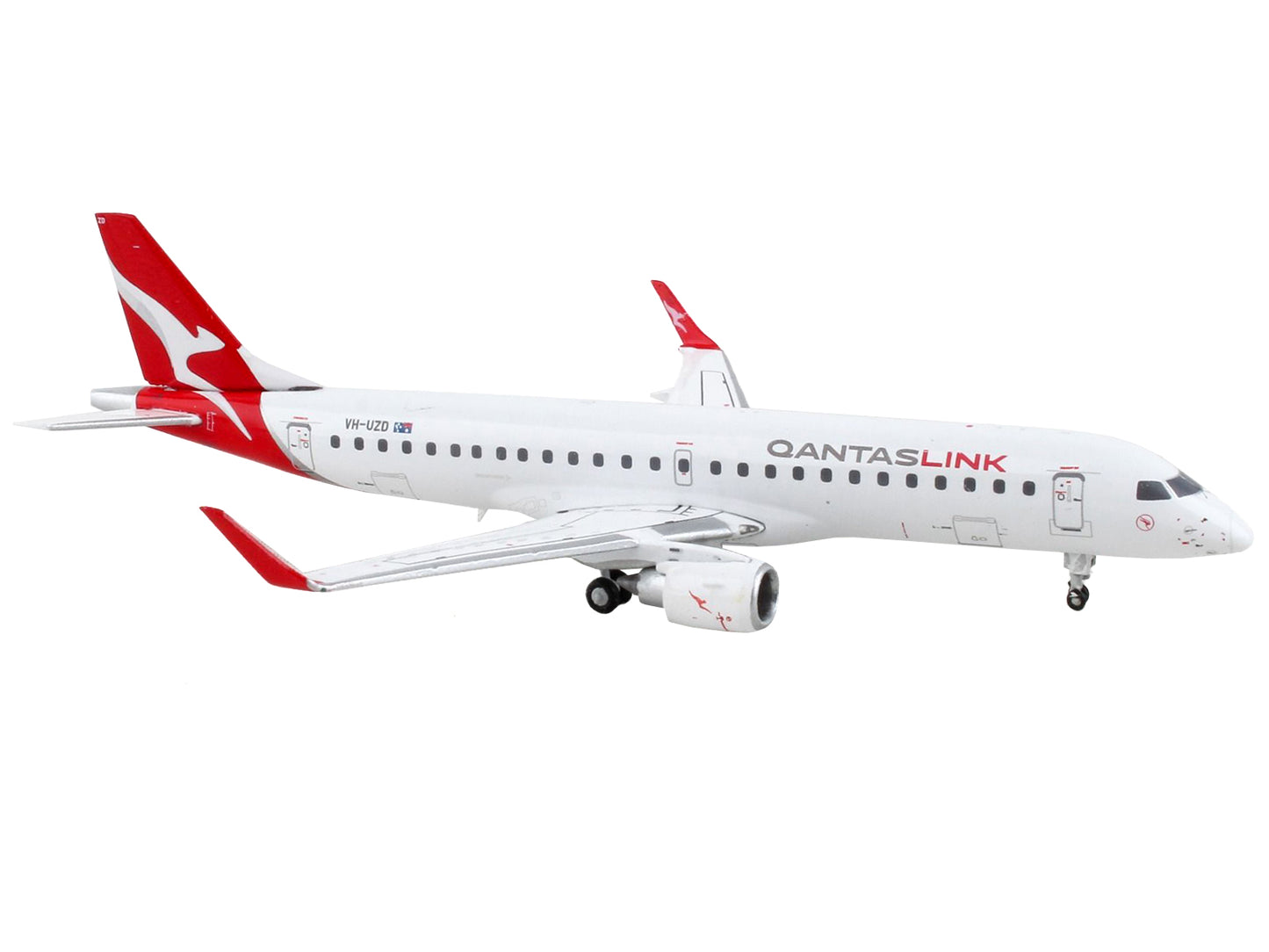 Embraer ERJ-190 Commercial Aircraft &quot;QantasLink&quot; White with Red Tail 1/400 Diecast Model Airplane by GeminiJets