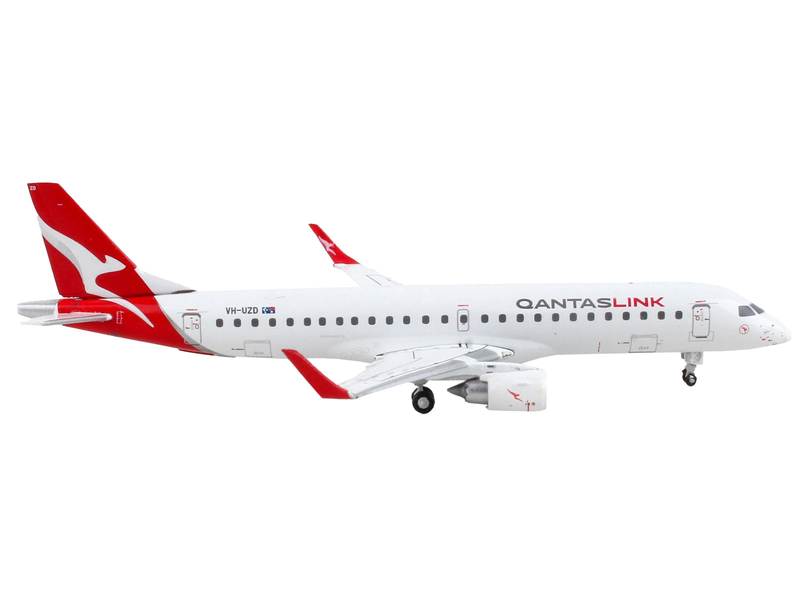 Embraer ERJ-190 Commercial Aircraft &quot;QantasLink&quot; White with Red Tail 1/400 Diecast Model Airplane by GeminiJets
