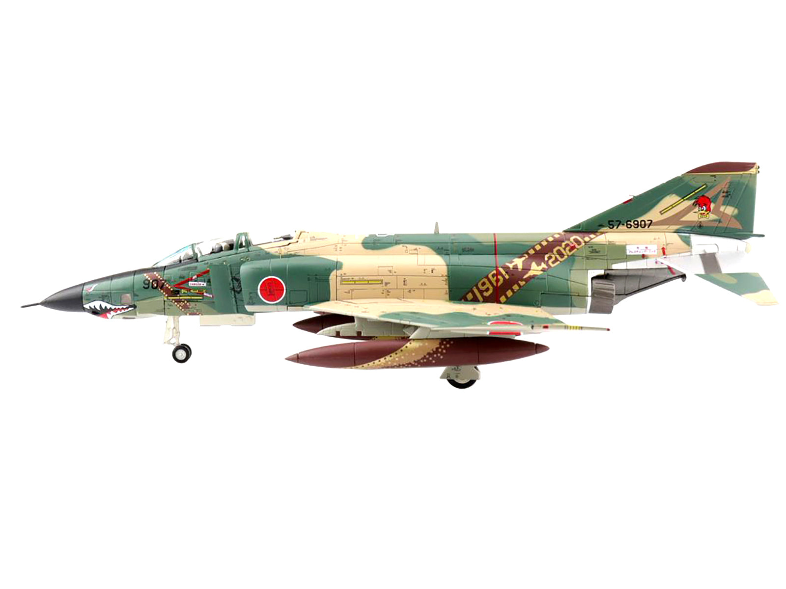 McDonnell Douglas RF-4E Phantom II Fighter Aircraft 57-6907 JASDF &quot;501 SQ Final Year 2020&quot; &quot;Air Power Series&quot; 1/72 Scale Model by Hobby Master