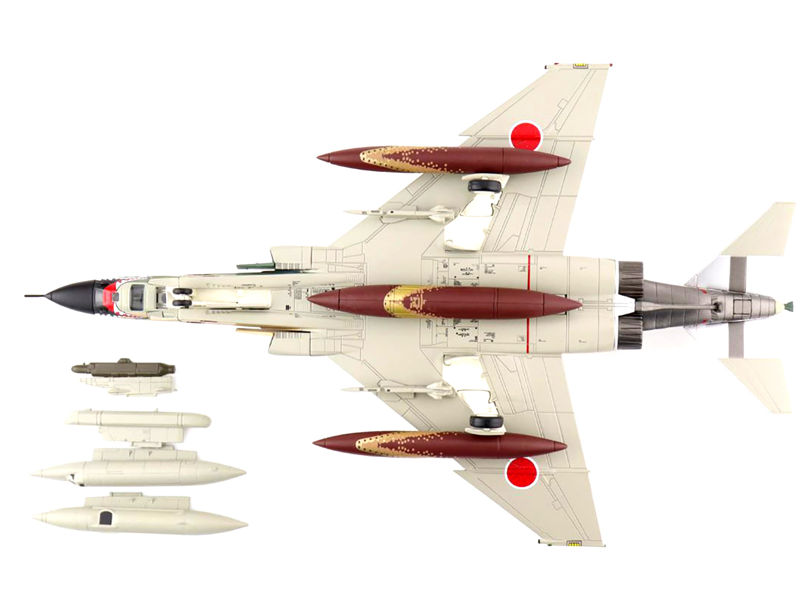 McDonnell Douglas RF-4E Phantom II Fighter Aircraft 57-6907 JASDF &quot;501 SQ Final Year 2020&quot; &quot;Air Power Series&quot; 1/72 Scale Model by Hobby Master