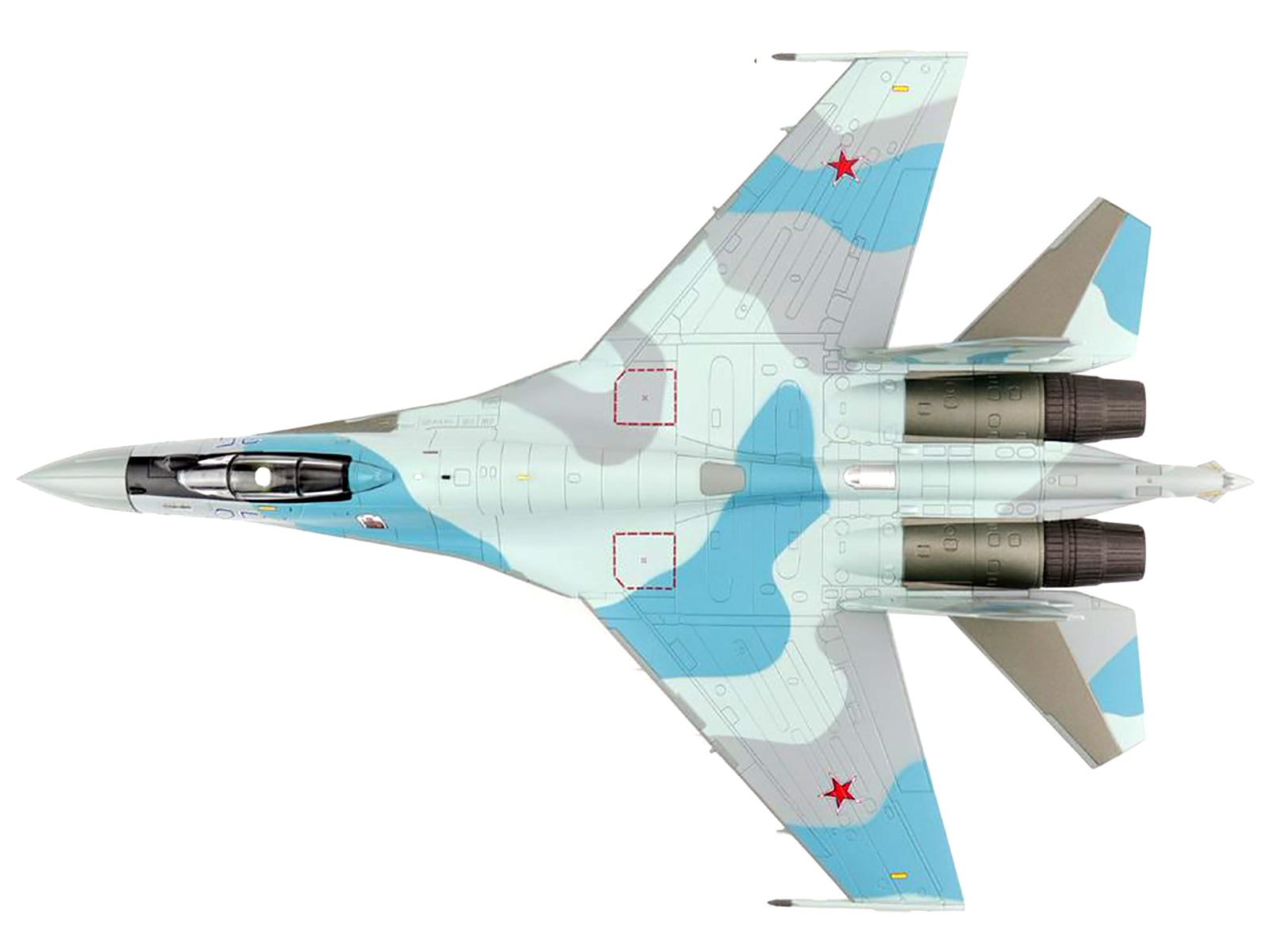 Sukhoi Su-35S Flanker E Fighter Aircraft &quot;22nd IAP 303rd DPVO 11th Air Army VKS (Russian Aerospace Forces)&quot; &quot;Air Power Series&quot; 1/72 Scale Model by Hobby Master