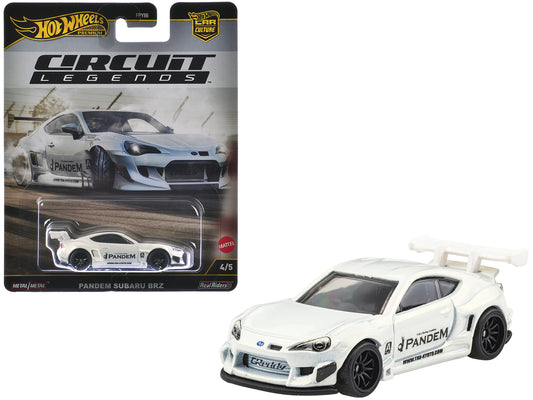 Subaru BRZ Pandem RHD (Right Hand Drive) White Metallic &quot;Circuit Legends&quot; Series Diecast Model Car by Hot Wheels