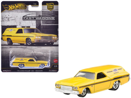 1970 Chevrolet Chevelle SS Wagon &quot;Yenko&quot; Yellow &quot;Fast Wagons&quot; Series Diecast Model Car by Hot Wheels