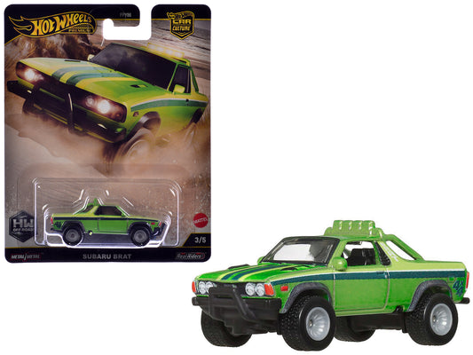 Subaru BRAT Utility Truck Green Metallic with Stripes &quot;HW Off Road&quot; Series Diecast Model Car by Hot Wheels