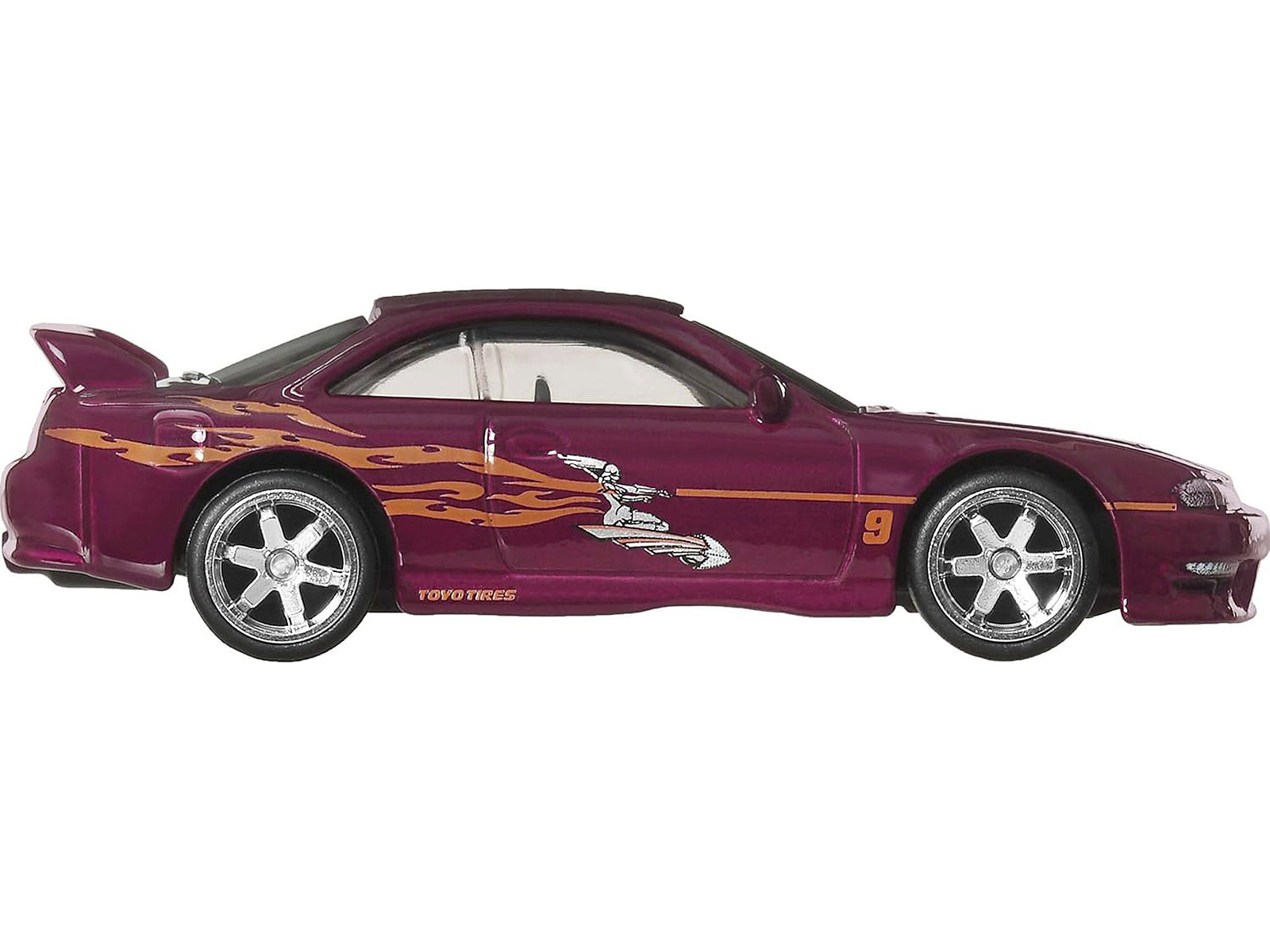 Nissan 240SX (S14) RHD (Right Hand Drive) Maroon with Graphics &quot;The Fast and the Furious&quot; (2001) Movie &quot;Fast & Furious&quot; Series Diecast Model Car by Hot Wheels