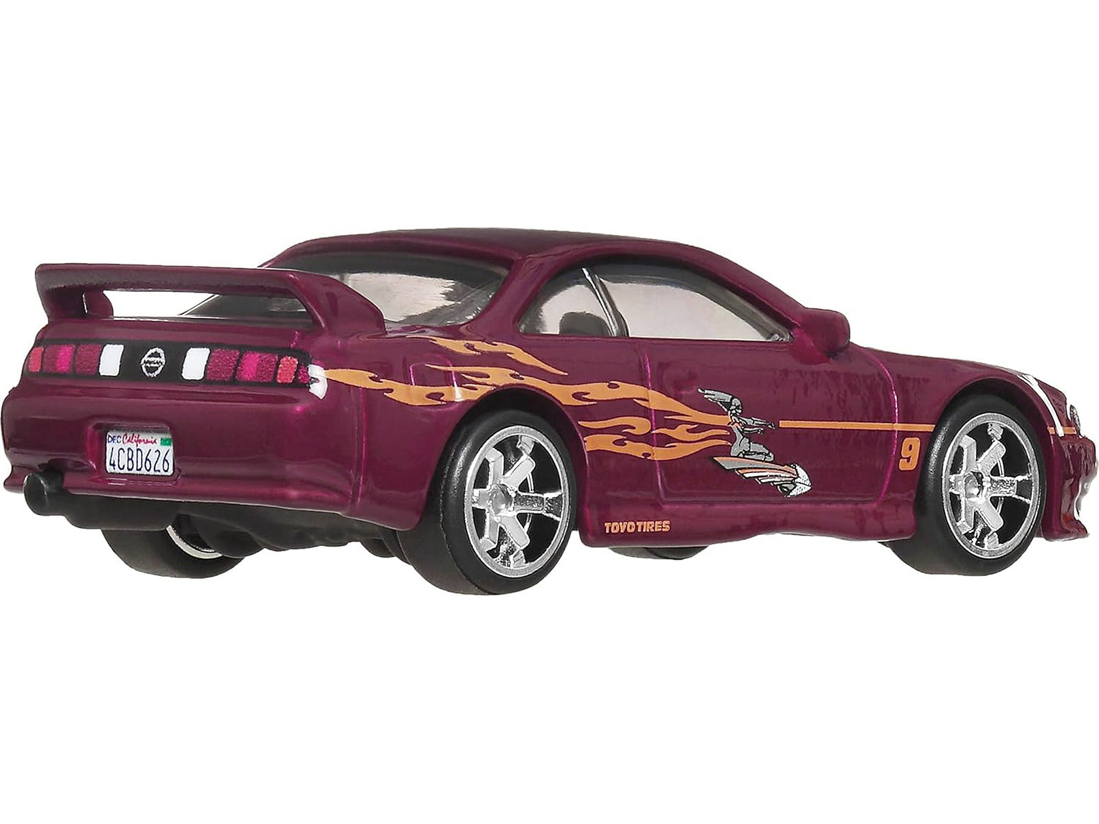 Nissan 240SX (S14) RHD (Right Hand Drive) Maroon with Graphics &quot;The Fast and the Furious&quot; (2001) Movie &quot;Fast & Furious&quot; Series Diecast Model Car by Hot Wheels