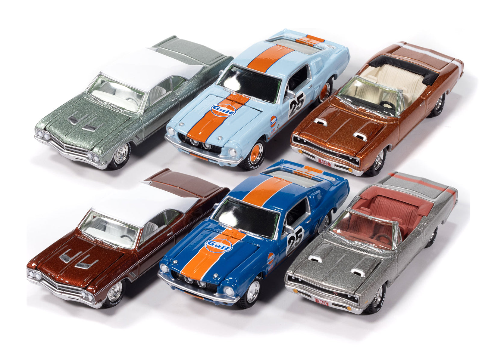 &quot;Muscle Cars USA&quot; 2025 Release 2 Set of 6 pieces 1/64 Diecast Model Cars by Johnny Lightning