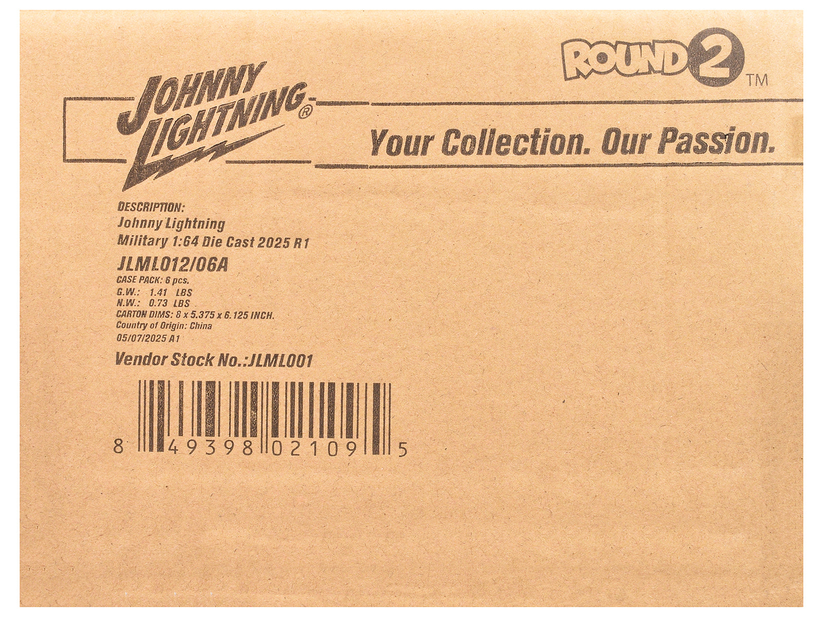 &quot;Military&quot; Set A of 6 pieces 2025 Release 1 Limited Edition Diecast Models by Johnny Lightning