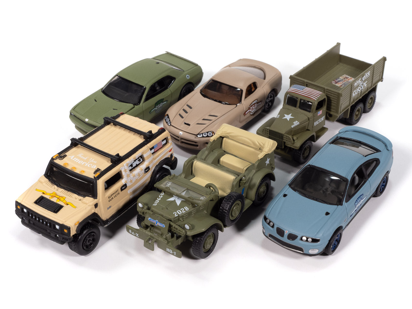 &quot;Military&quot; Set B of 6 pieces 2025 Release 1 Limited Edition Diecast Models by Johnny Lightning