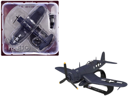 Vought F4U-1D Corsair Fighter Aircraft &quot;Robert Wade VMF-323 Death Rattlers Yontan Airfield Okinawa&quot; (1945) United States Marine Corps &quot;Planes of World War II&quot; Series 1/72 Diecast Model Airplane by Luppa
