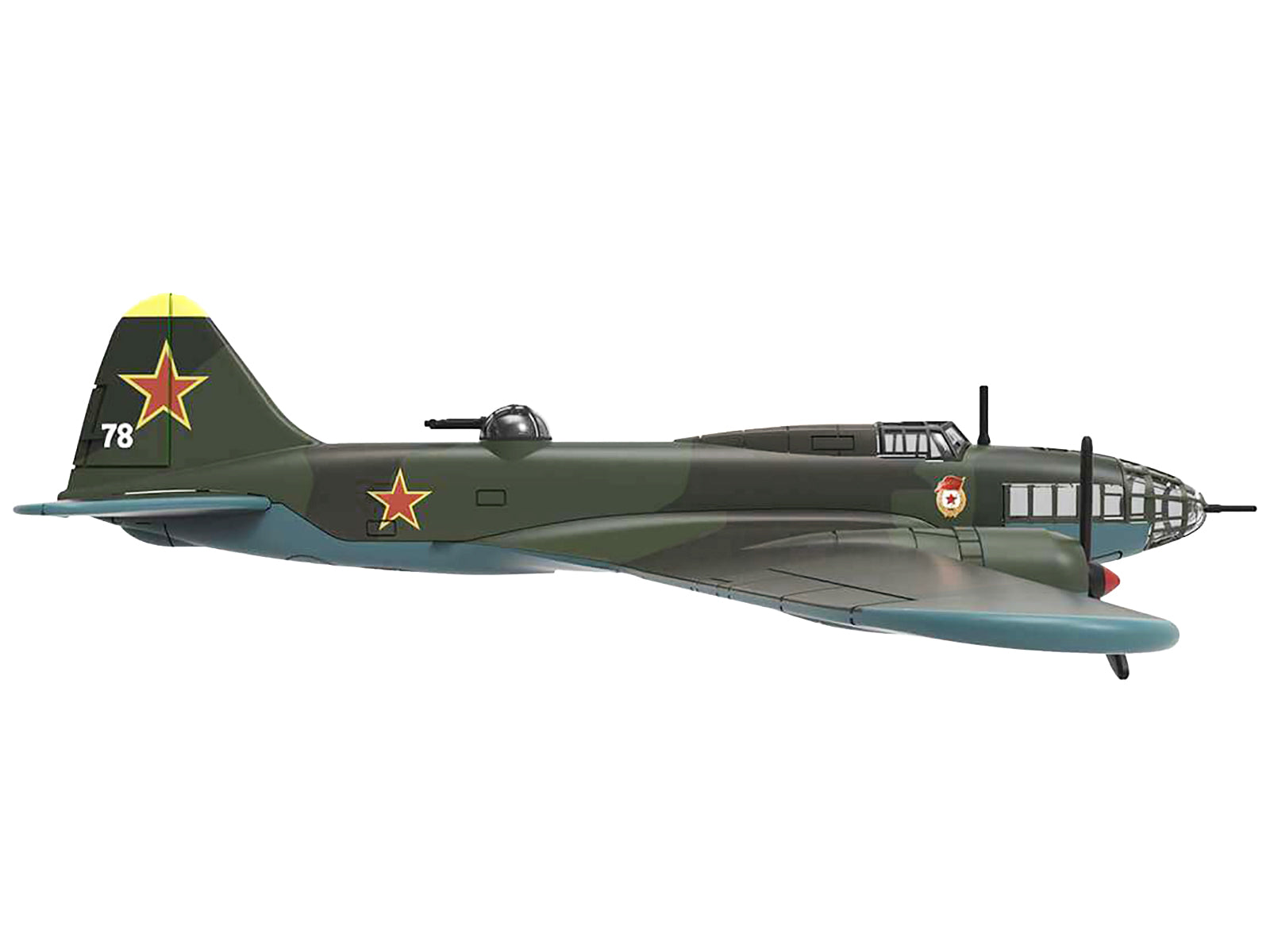 Ilyushin IL-4 Bomber Aircraft &quot;Soviet Baltic Fleet Guards Regiment&quot; (1942) &quot;Planes of World War II&quot; Series 1/144 Diecast Model Airplane by Luppa