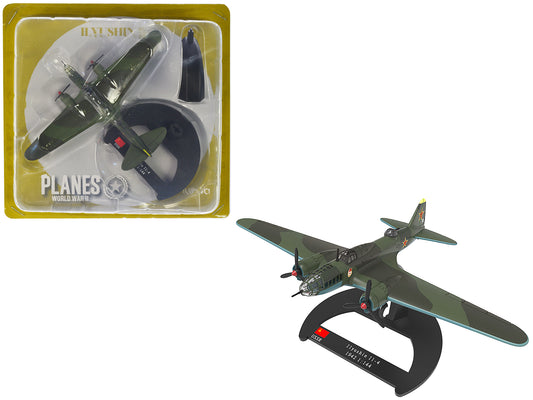 Ilyushin IL-4 Bomber Aircraft &quot;Soviet Baltic Fleet Guards Regiment&quot; (1942) &quot;Planes of World War II&quot; Series 1/144 Diecast Model Airplane by Luppa