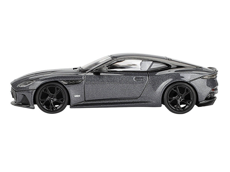Aston Martin DBS RHD (Right Hand Drive) Gray Metallic 007 James Bond &quot;No Time to Die&quot; (2021) Movie Limited Edition 1/64 Diecast Model Car by Mini GT