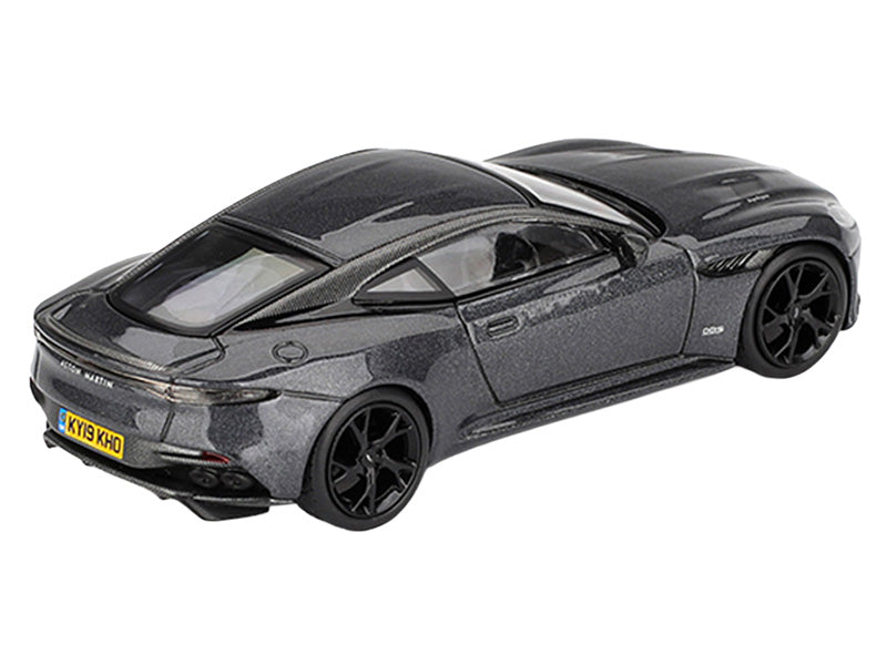 Aston Martin DBS RHD (Right Hand Drive) Gray Metallic 007 James Bond &quot;No Time to Die&quot; (2021) Movie Limited Edition 1/64 Diecast Model Car by Mini GT