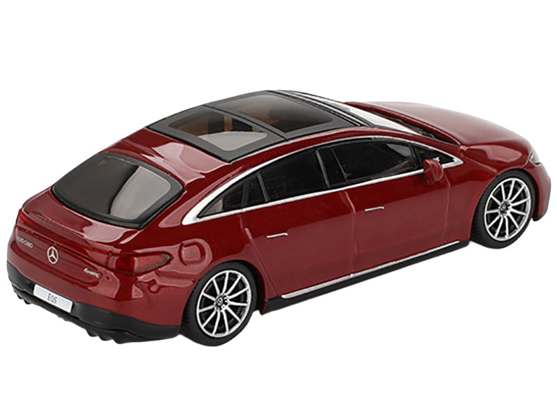 Mercedes-Benz EQS 580 4MATIC Red Metallic with Sun Roof Limited Edition 1/64 Diecast Model Car by Mini GT