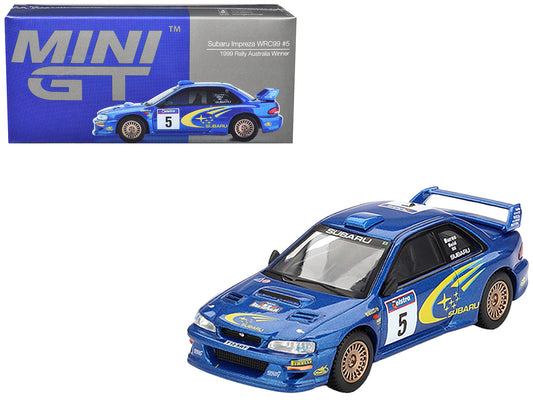 Subaru Impreza WRC99 #5 Richard Burns - Robert Reid Winner &quot;Rally Australia&quot; (1999) Limited Edition 1/64 Diecast Model Car by Mini GT