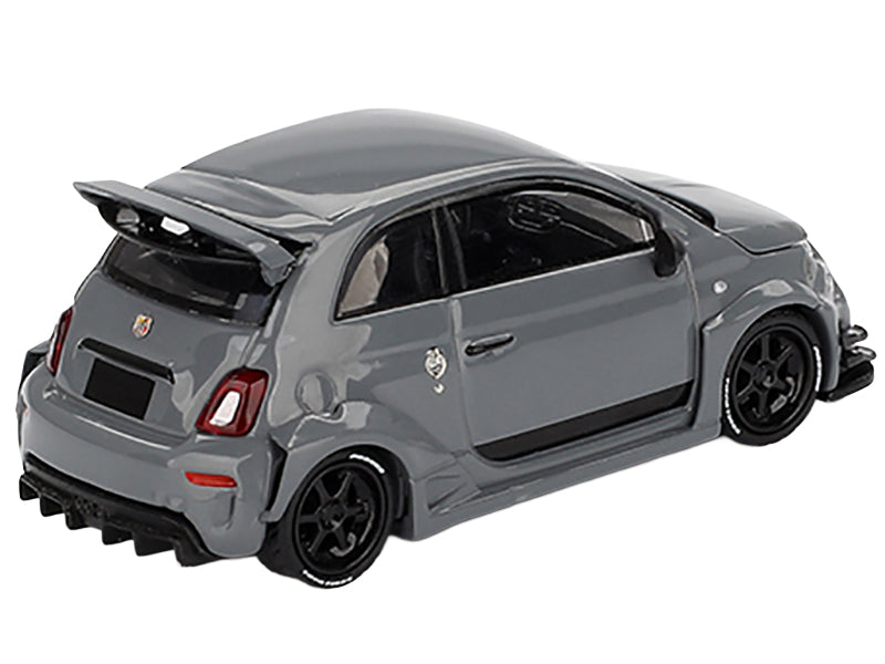 ABARTH 595 #49 &quot;LB-Works x Abas Works&quot; Gray Limited Edition 1/64 Diecast Model Car by Mini GT