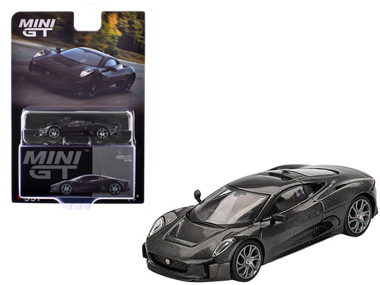 Jaguar C-X75 &quot;Test Car&quot; Black Carbon Limited Edition 1/64 Diecast Model Car by Mini GT