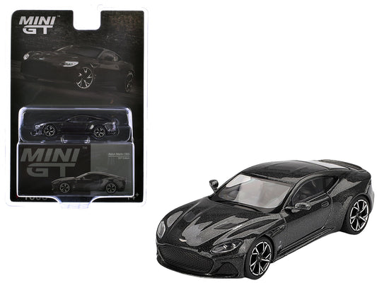 Aston Martin DBS RHD (Right Hand Drive) &quot;007 Edition&quot; Black Metallic Limited Edition 1/64 Diecast Model Car by Mini GT
