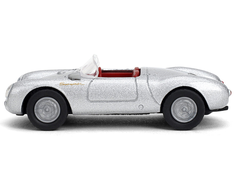 1955 Porsche 550 Spyder Silver Metallic with Red Interior &quot;Collection&quot; Series 1/64 Diecast Model Car by Majorette