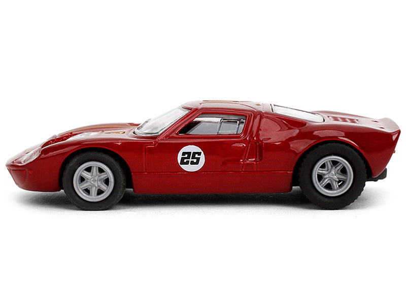 1965 Ford GT40 MK1 #25 Red Metallic with Gold Stripes &quot;Collection&quot; Series 1/64 Diecast Model Car by Majorette