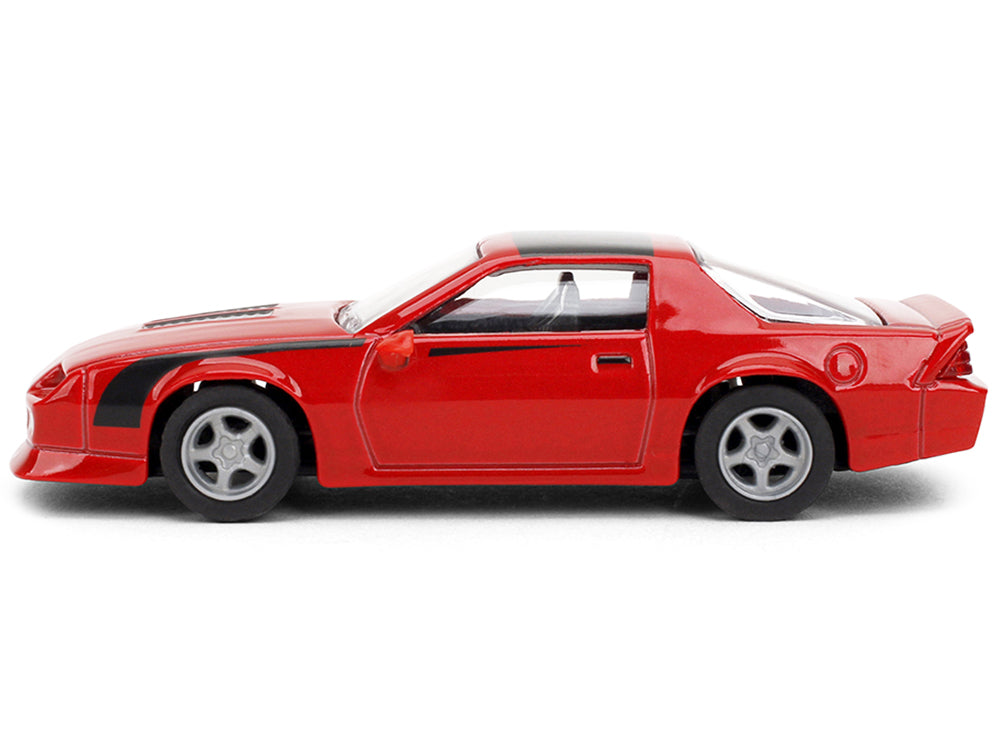 1985 Chevrolet Camaro Red with Black Top and Stripes &quot;Collection&quot; Series 1/64 Diecast Model Car by Majorette