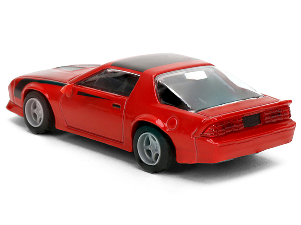 1985 Chevrolet Camaro Red with Black Top and Stripes &quot;Collection&quot; Series 1/64 Diecast Model Car by Majorette