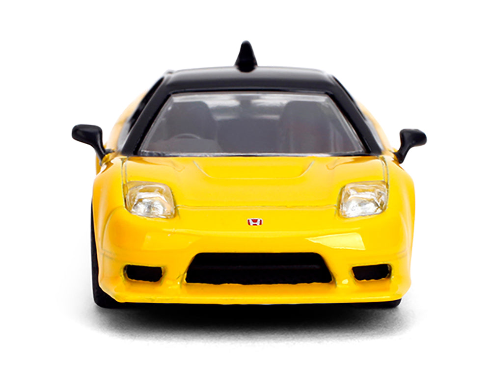 1995 Honda NSX-R GT RHD (Right Hand Drive) Yellow with Black Top &quot;Collection&quot; Series 1/64 Diecast Model Car by Majorette