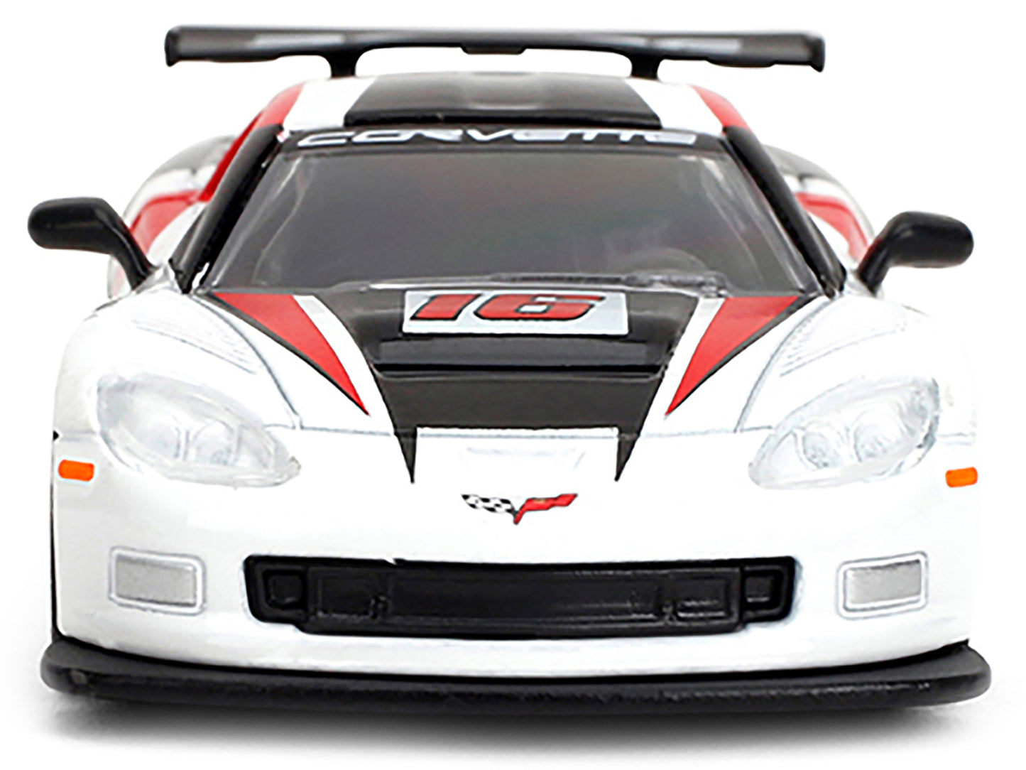 2005 Chevrolet Corvette C6R #16 White with Black and Red Graphics &quot;Collection&quot; Series 1/64 Diecast Model Car by Majorette