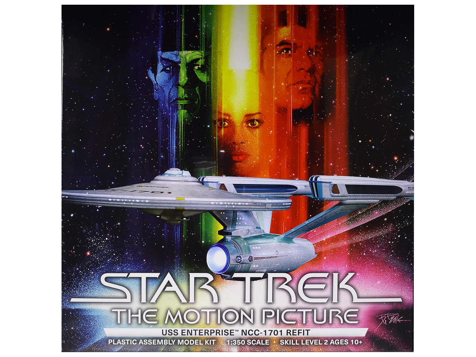 Skill 2 Model Kit U.S.S. Enterprise NCC-1701 Refit Spaceship &quot;Star Trek: The Motion Picture&quot; (1979) Movie 1/350 Scale Model by Polar Lights