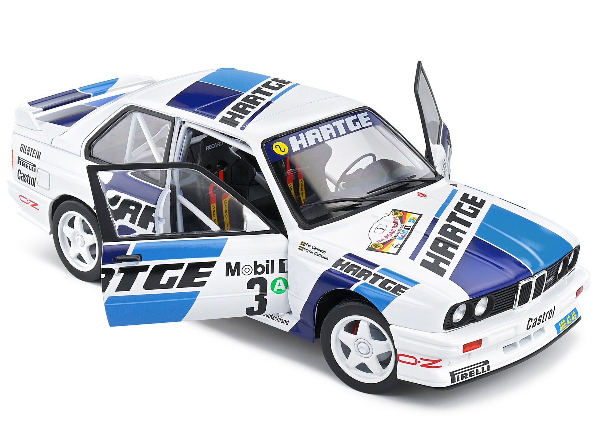BMW E30 M3 Gr. A #3 Ingvar Carlsson - Per Carlsson &quot;Adac Rallye Deutchland&quot; (1990) &quot;Competition&quot; Series 1/18 Diecast Model Car by Solido