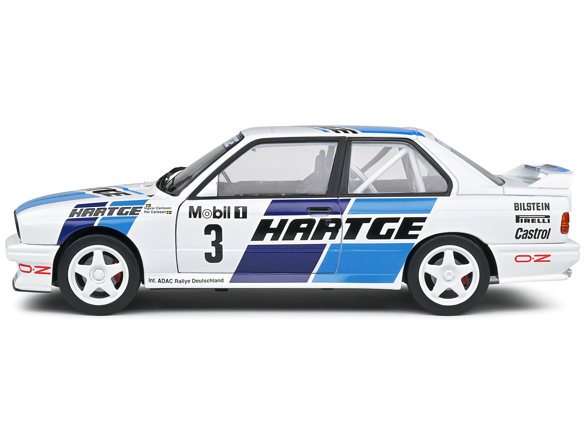 BMW E30 M3 Gr. A #3 Ingvar Carlsson - Per Carlsson &quot;Adac Rallye Deutchland&quot; (1990) &quot;Competition&quot; Series 1/18 Diecast Model Car by Solido