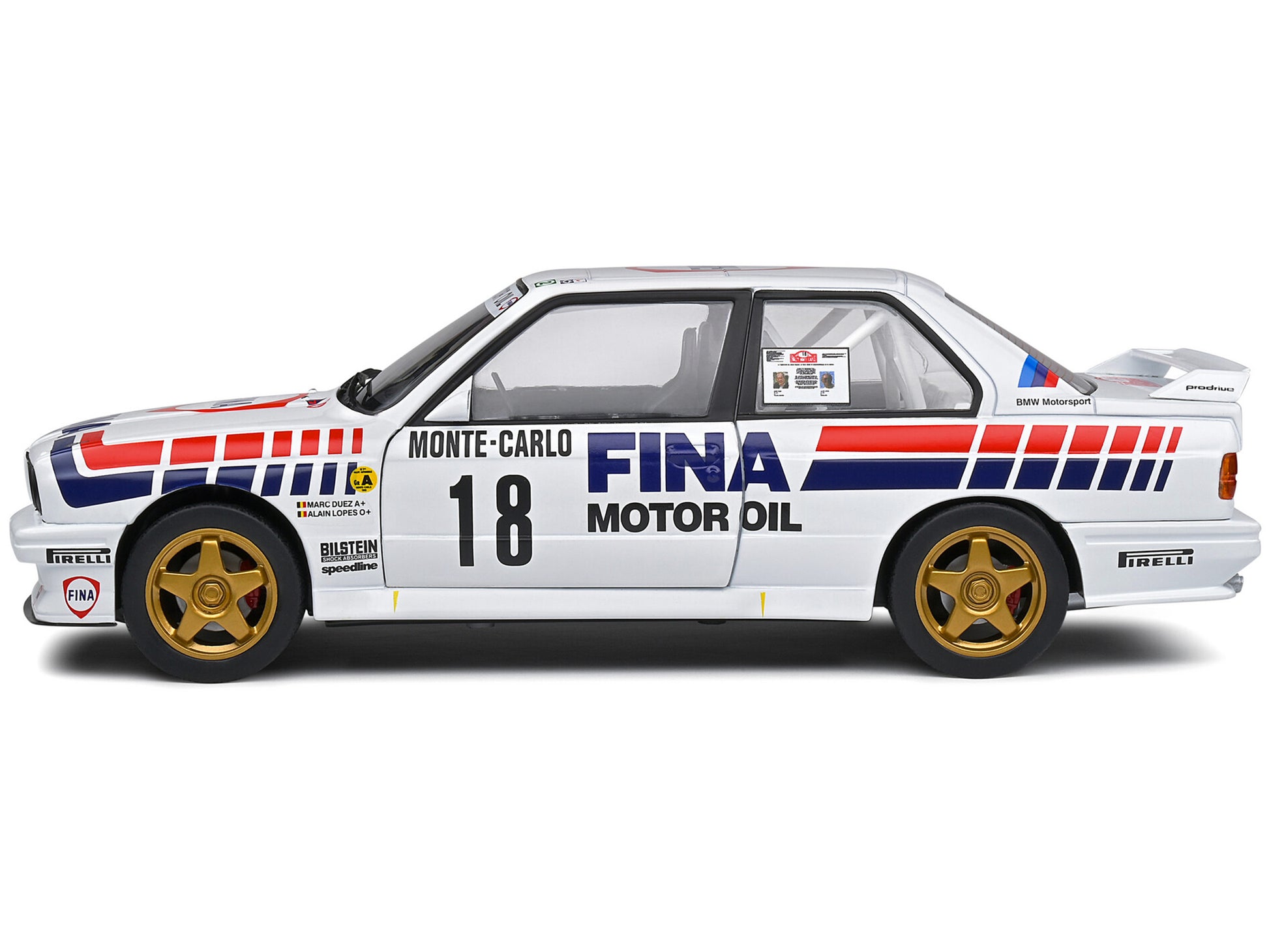 BMW E30 M3 Gr.A #18 Marc Duez - Alain Lopes &quot;Rally Monte-Carlo&quot; (1989) &quot;Competition&quot; Series 1/18 Diecast Model Car by Solido