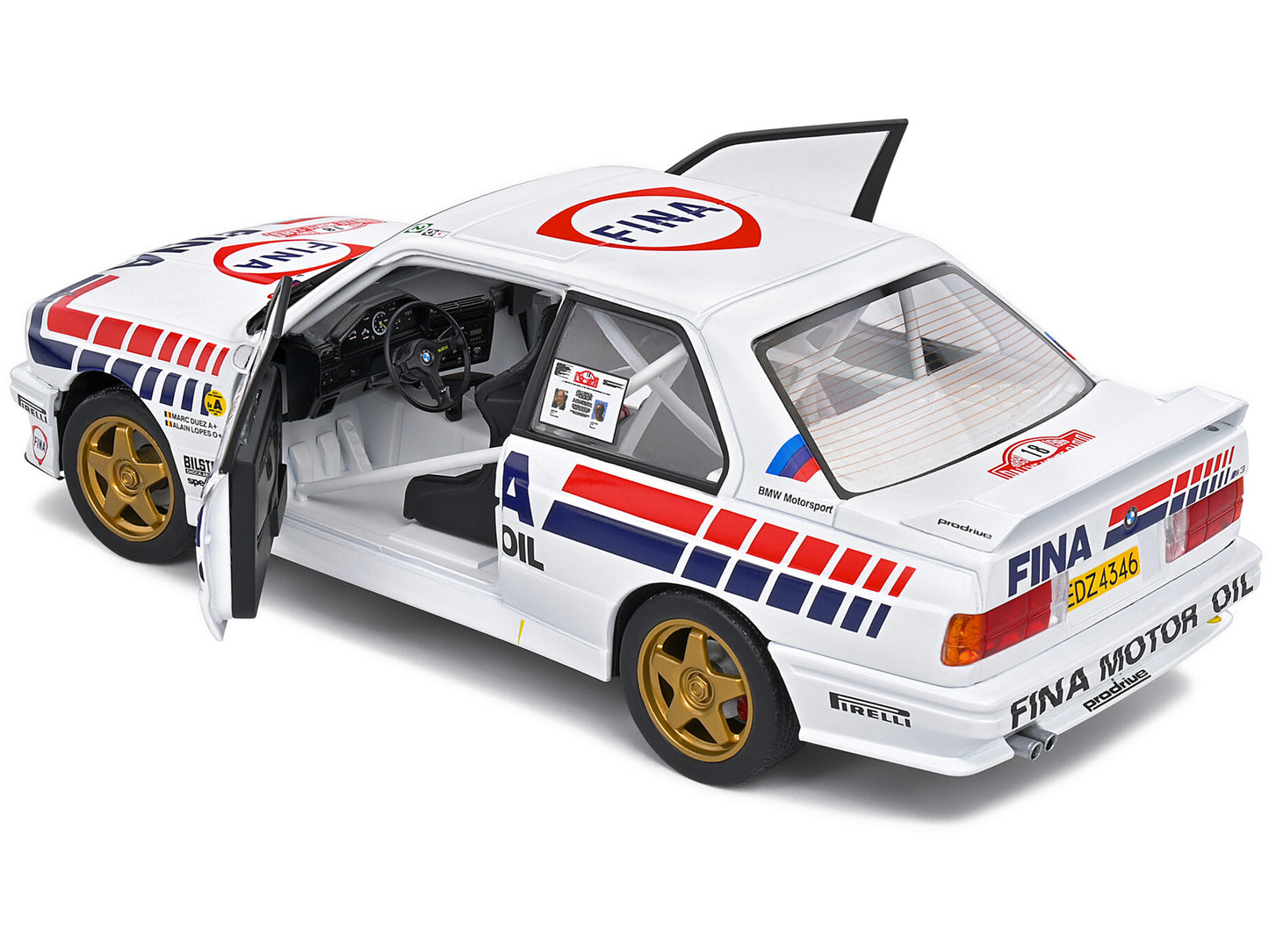 BMW E30 M3 Gr.A #18 Marc Duez - Alain Lopes &quot;Rally Monte-Carlo&quot; (1989) &quot;Competition&quot; Series 1/18 Diecast Model Car by Solido