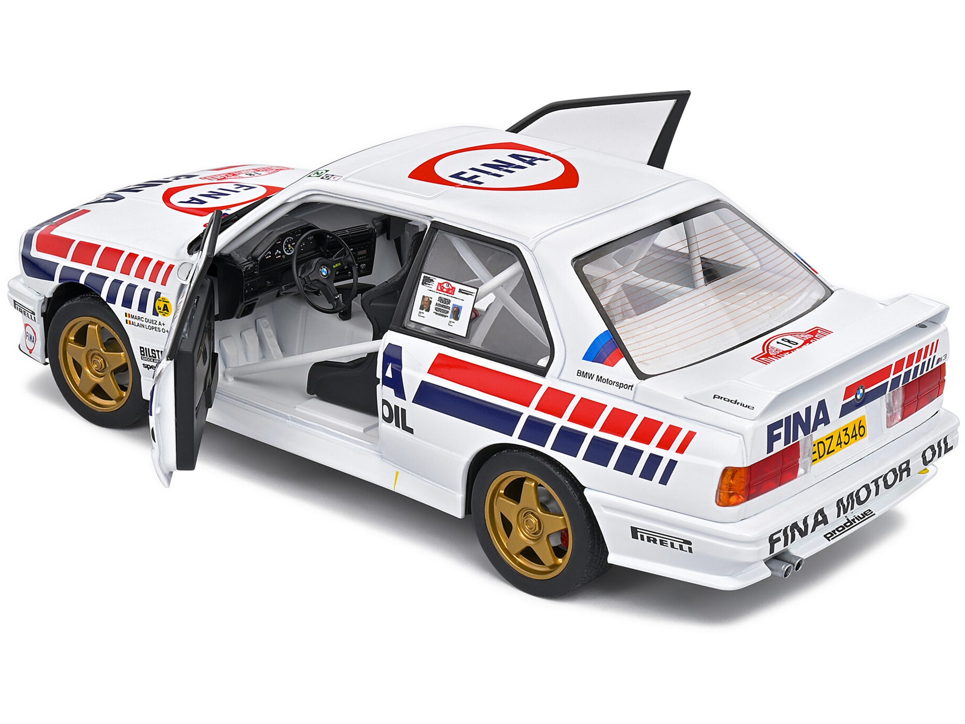 BMW E30 M3 Gr.A #18 Marc Duez - Alain Lopes &quot;Rally Monte-Carlo&quot; (1989) &quot;Competition&quot; Series 1/18 Diecast Model Car by Solido
