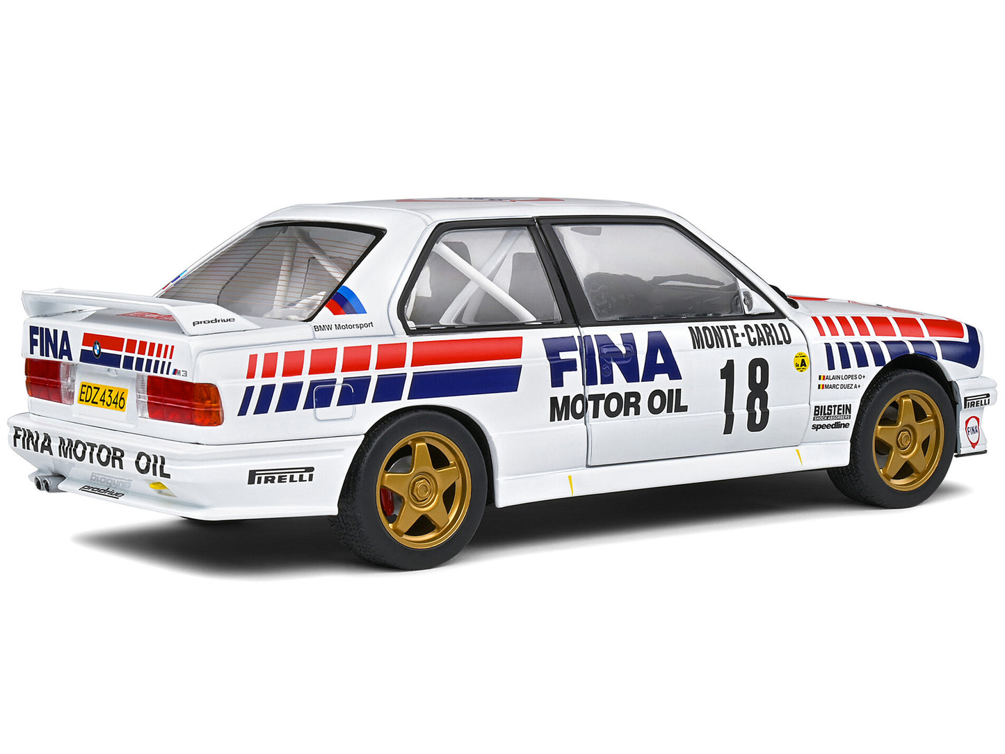 BMW E30 M3 Gr.A #18 Marc Duez - Alain Lopes &quot;Rally Monte-Carlo&quot; (1989) &quot;Competition&quot; Series 1/18 Diecast Model Car by Solido