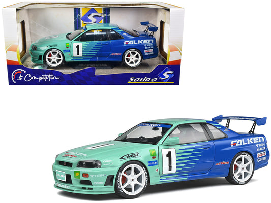 Nissan Skyline GT-R (R34) RHD (Right Hand Drive) #1 Hironori Takeuchi - Yuji Tachikawa &quot;Falken&quot; JGTC (Japan Grand Touring Championship) (2001) &quot;Competition&quot; Series 1/18 Diecast Model Car by Solido