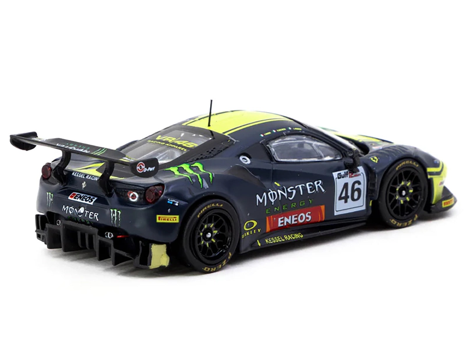 Ferrari 488 GT3 #46 V. Rossi - A. Salucci - L. Marini &quot;Gulf 12 Hours&quot; (2019) &quot;Hobby64&quot; Series 1/64 Diecast Model Car by Tarmac Works